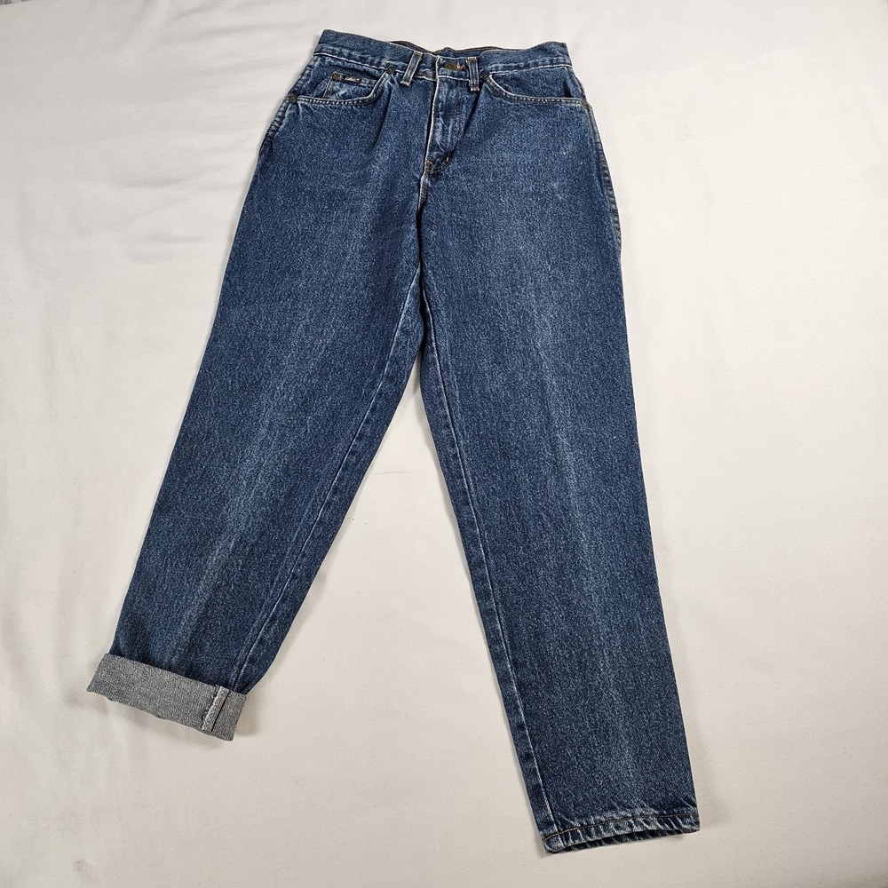 Vtg Chic Jeans High Rise Mom Tapered‎ Leg Blue Denim Size 9 Petite 26 X 27